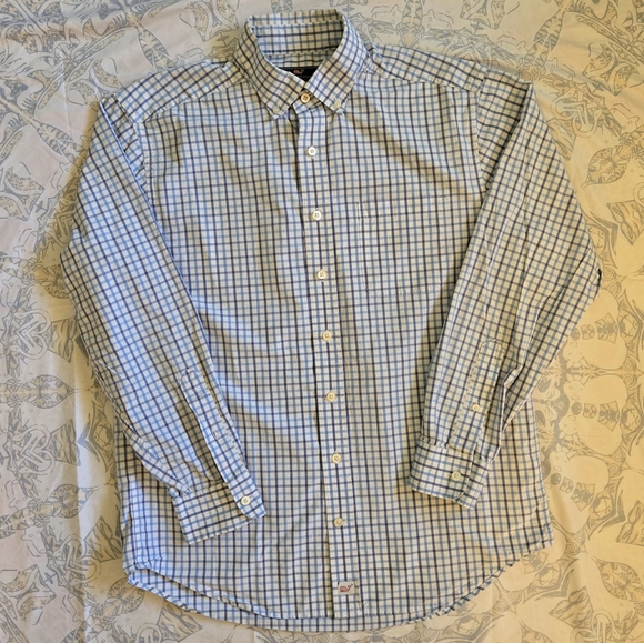 Vineyard Vines Other - Vineyard Vines Classic Fit Murray Shirt Blue Plaid Button Down Pocket Shirt Med